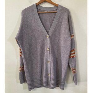 Smartwool Cozy Lodge Boyfriend Cardigan in Purple Eclipse Heather